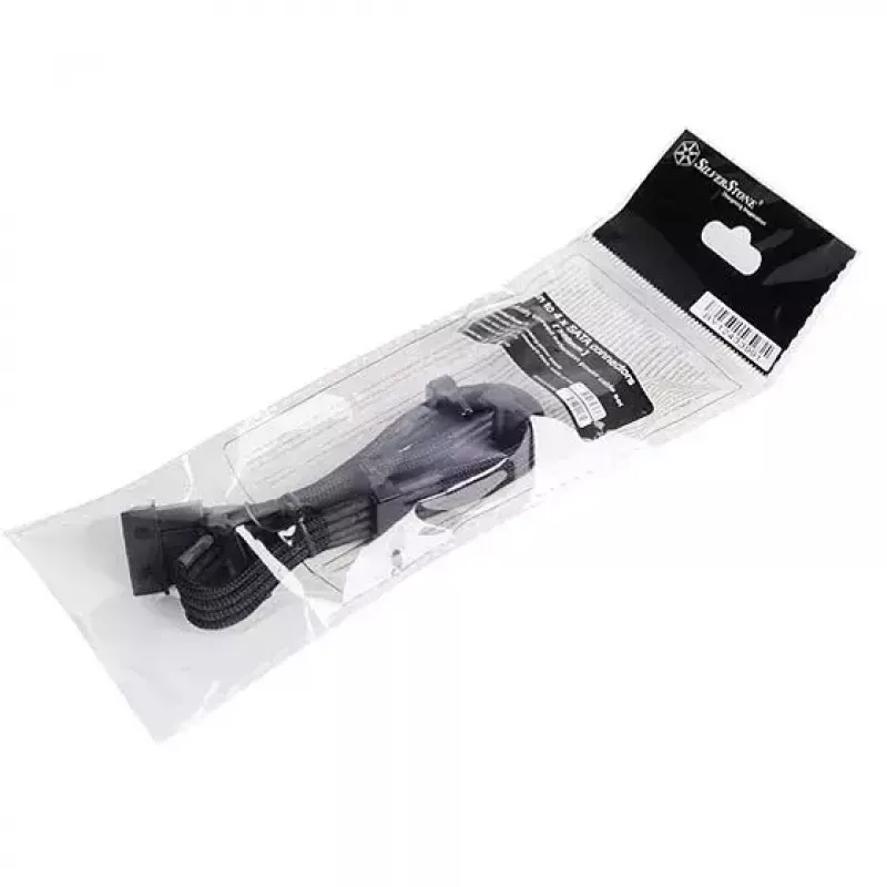 Cable Silverstone SST-PP07-BTSB 0.3m Molex 4p to 4xSATA
