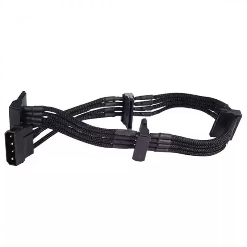 Cable Silverstone SST-PP07-BTSB 0.3m Molex 4p to 4xSATA