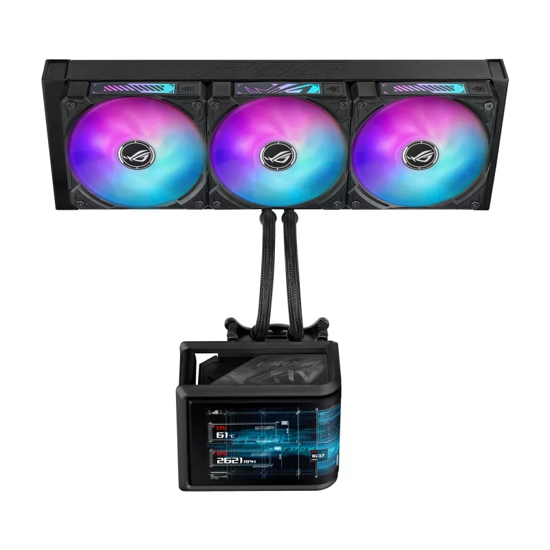 All-in-one liquid cooler ASUS ROG Ryuo IV SLC 360 ARGB — 120 mm fans, 360 mm radiator, black