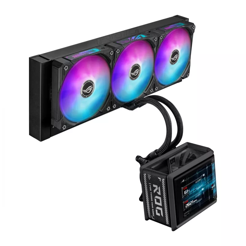 All-in-one liquid cooler ASUS ROG Ryuo IV SLC 360 ARGB — 120 mm fans, 360 mm radiator, black