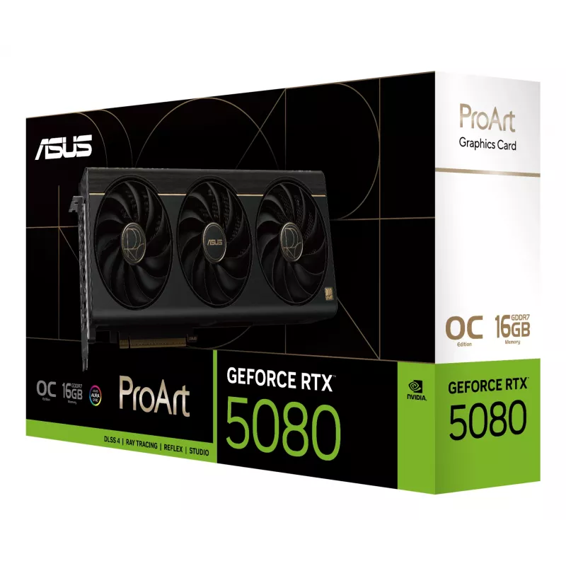 Graphics card ASUS GeForce RTX 5080 16 GB GDDR7 PCIe 5.0, 256-bit, OC, 3x fans, 304 mm