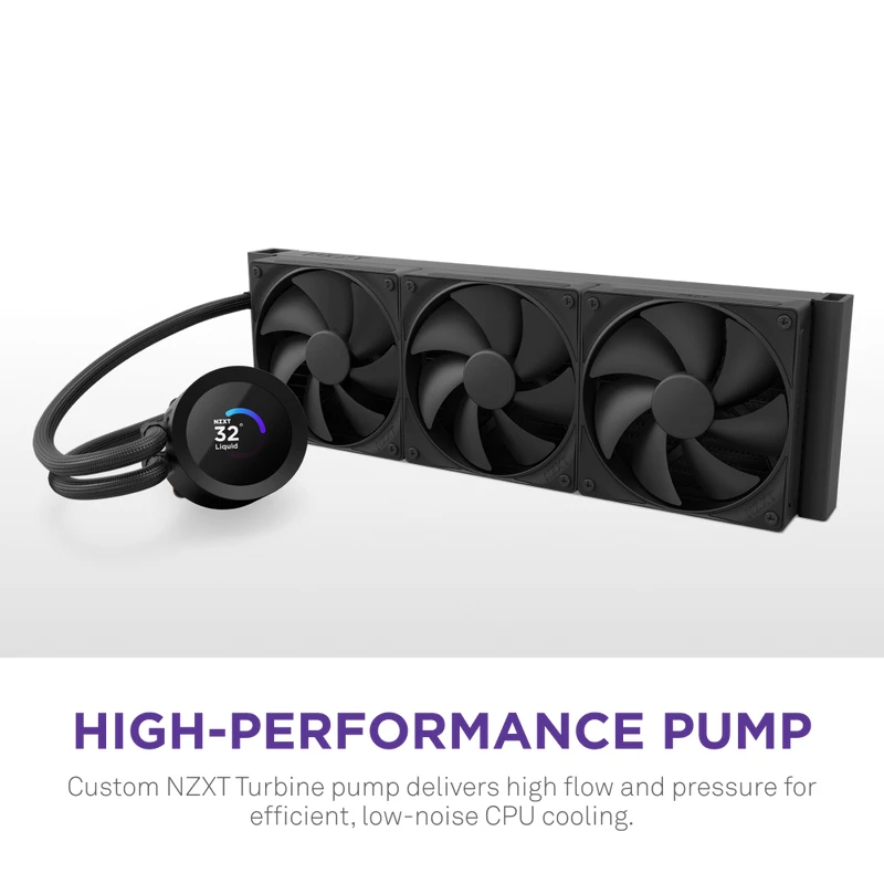 All-in-one liquid cooler NZXT Kraken Plus 360 12 cm Black Fluid Dynamic Bearing