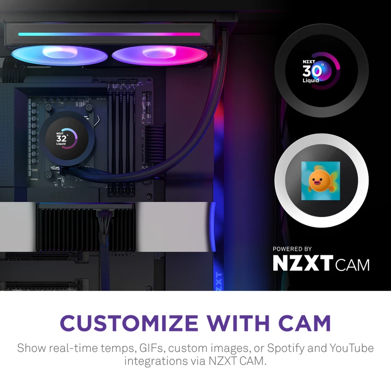 NZXT CPU Cooler Kraken Plus 240 RGB Black