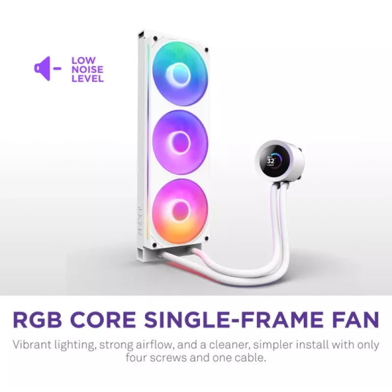 All-in-one liquid cooler NZXT Kraken Plus 360 RGB White 500-2400 RPM