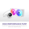 All-in-one liquid CPU cooler NZXT Kraken Plus RGB 240 — 120 mm fans, FDB bearing, white