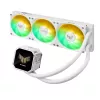 All-in-one liquid cooler ASUS TUF Gaming LC III 360 ARGB LCD White Edition — 360 mm radiator, 3×120 mm PWM fans, LCD display, White