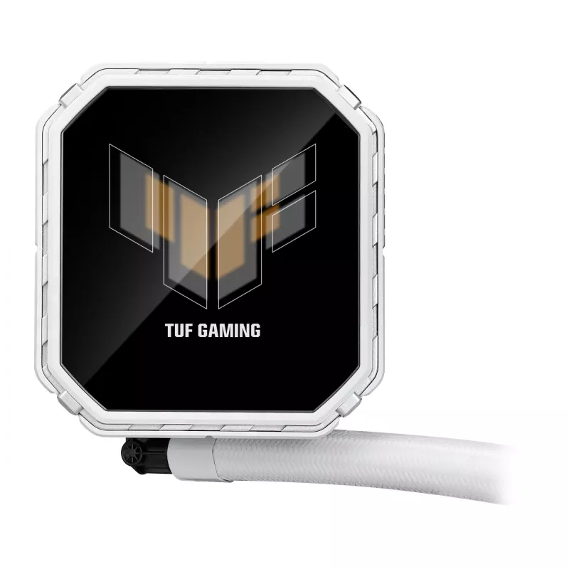 All-in-one liquid cooler ASUS TUF Gaming LC III 360 ARGB LCD White Edition — 360 mm radiator, 3×120 mm PWM fans, LCD display, White