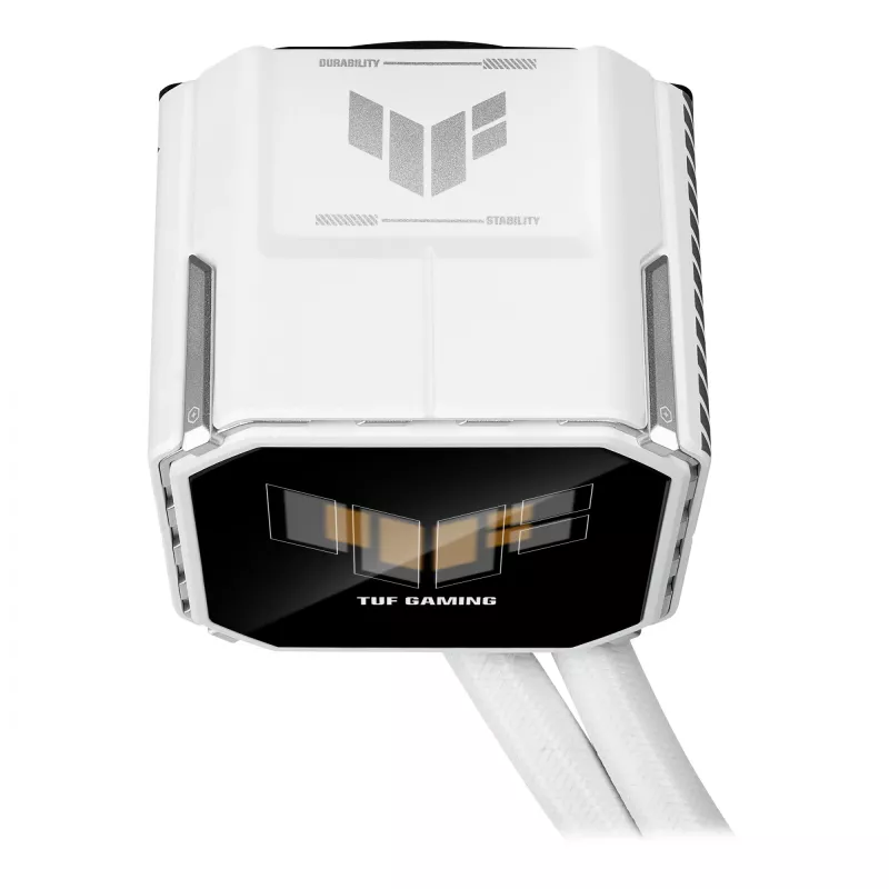 All-in-one liquid cooler ASUS TUF Gaming LC III 360 ARGB LCD White Edition — 360 mm radiator, 3×120 mm PWM fans, LCD display, White