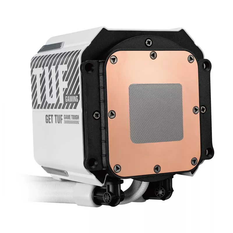 All-in-one liquid cooler ASUS TUF Gaming LC III 360 ARGB LCD White Edition — 360 mm radiator, 3×120 mm PWM fans, LCD display, White