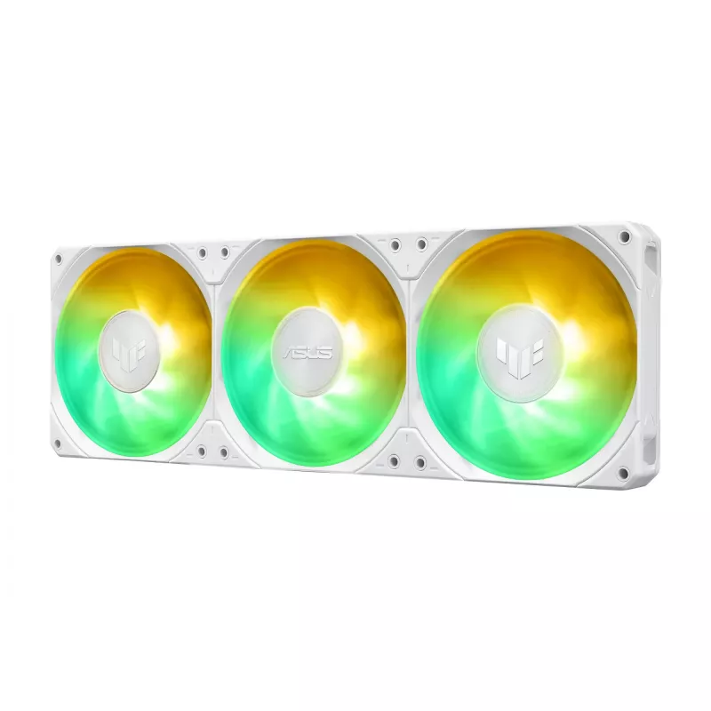 All-in-one liquid cooler ASUS TUF Gaming LC III 360 ARGB LCD White Edition — 360 mm radiator, 3×120 mm PWM fans, LCD display, White