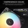 Cooling fan CORSAIR RS120-R ARGB 120mm 3-pack, 120 mm, ARGB lighting, 3 fans