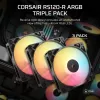 Cooling fan CORSAIR RS120-R ARGB 120mm 3-pack, 120 mm, ARGB lighting, 3 fans