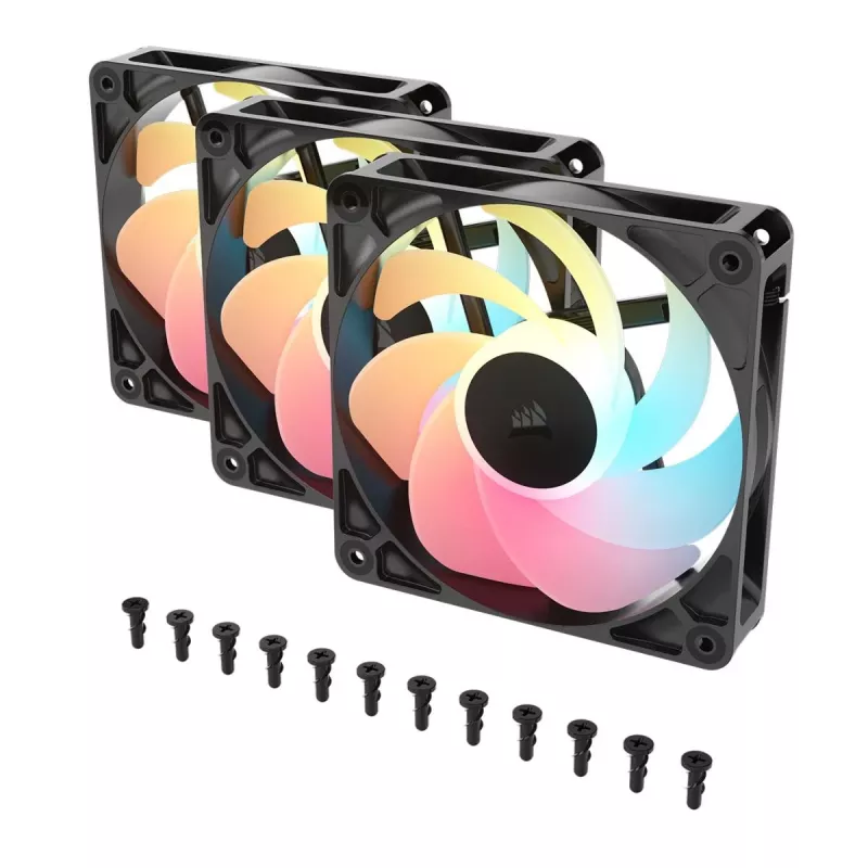 Cooling fan CORSAIR RS120-R ARGB 120mm 3-pack, 120 mm, ARGB lighting, 3 fans