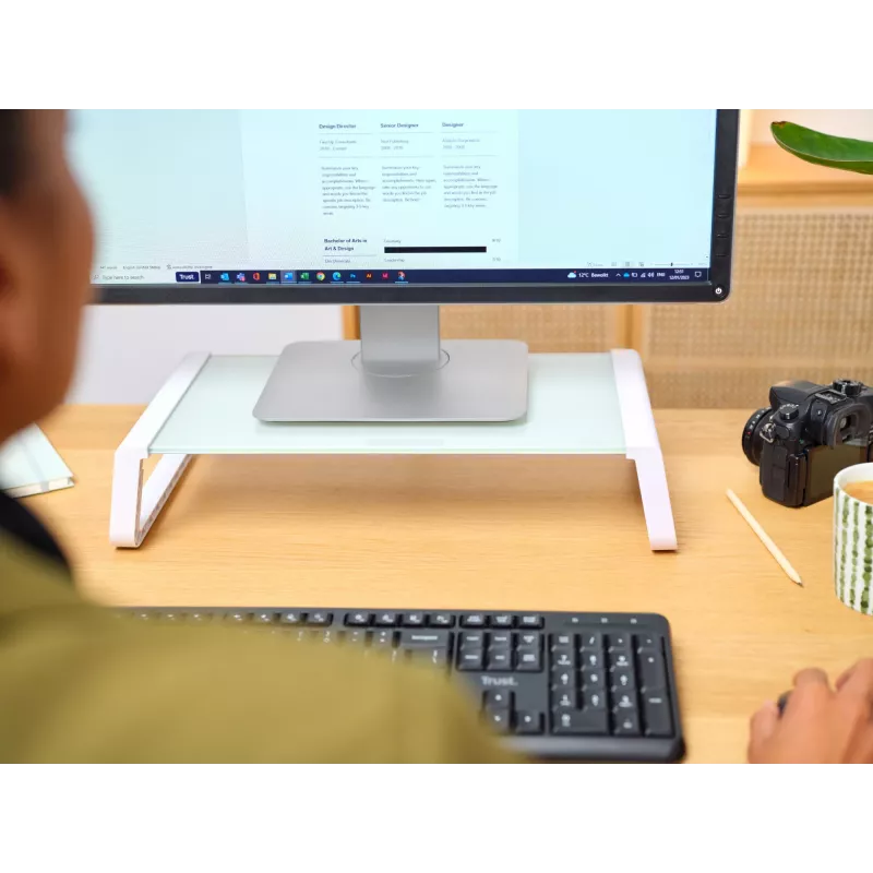 Trust 25351 monitor mount / stand Desk Transparent, White