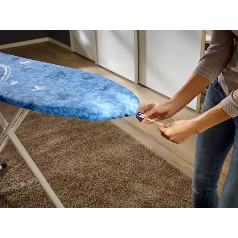 Ironing board padded top cover Leifheit 71606 — cotton/polyester/polyurethane, fits 1250×400 mm, blue