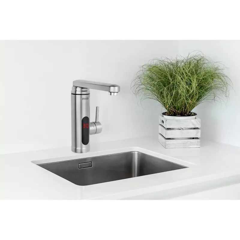 Instantaneous water heater NOVEEN IWH560 5.5 kW, stainless steel, countertop, max flow 2.5 l/min, IPX4