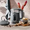 Electric kettle Adler AD 1305 G — 1.7 L, 2200 W, adjustable thermostat, LED display, grey