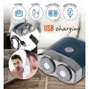 Rotation shaver Adler AD 2937, 2 rotary heads, rechargeable Li-Ion 250 mAh, washable, cordless, blue