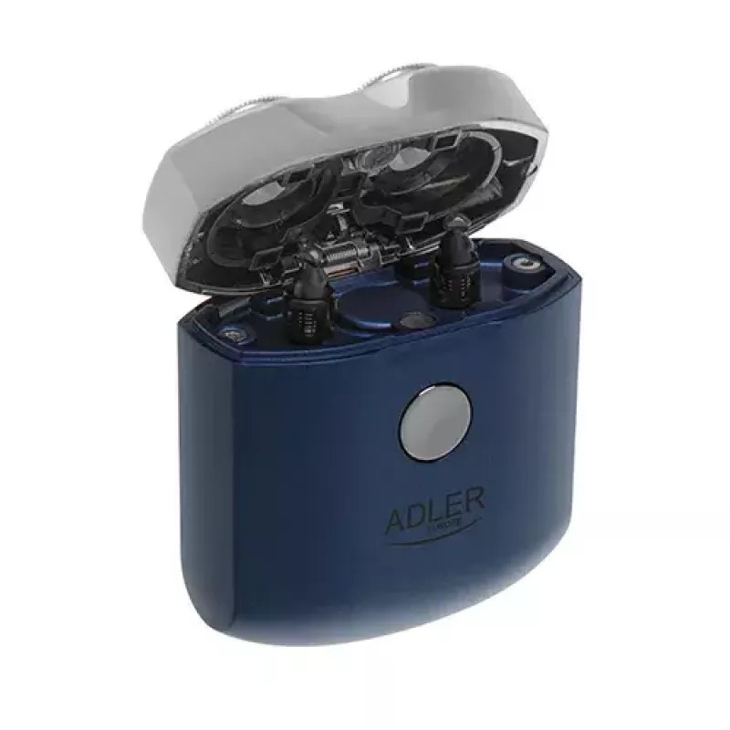 Rotation shaver Adler AD 2937, 2 rotary heads, rechargeable Li-Ion 250 mAh, washable, cordless, blue