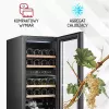 Thermoelectric wine cooler Adler AD 8080, freestanding black, 24 bottles, 2 zones, 60 L, touch control