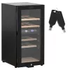 Thermoelectric wine cooler Adler AD 8080, freestanding black, 24 bottles, 2 zones, 60 L, touch control