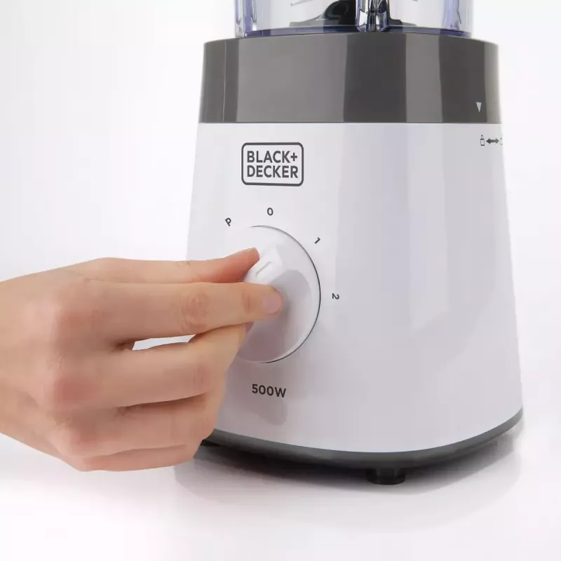 Tabletop blender Black & Decker BXJB500E — 1.5 L glass jar, 500 W, 2 speeds, pulse, ice-crush
