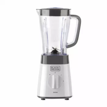 Tabletop blender Black & Decker BXJB500E — 1.5 L glass jar, 500 W, 2 speeds, pulse, ice-crush