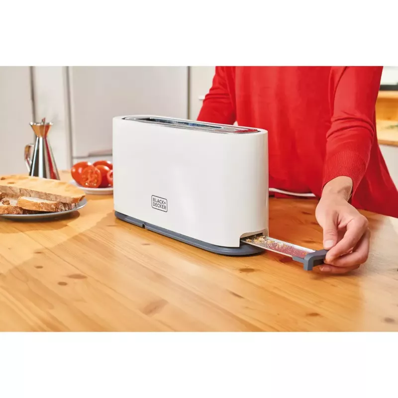 Toaster Black & Decker BXTO1001E 1-slice 1000 W White, 7 browning levels, long slot