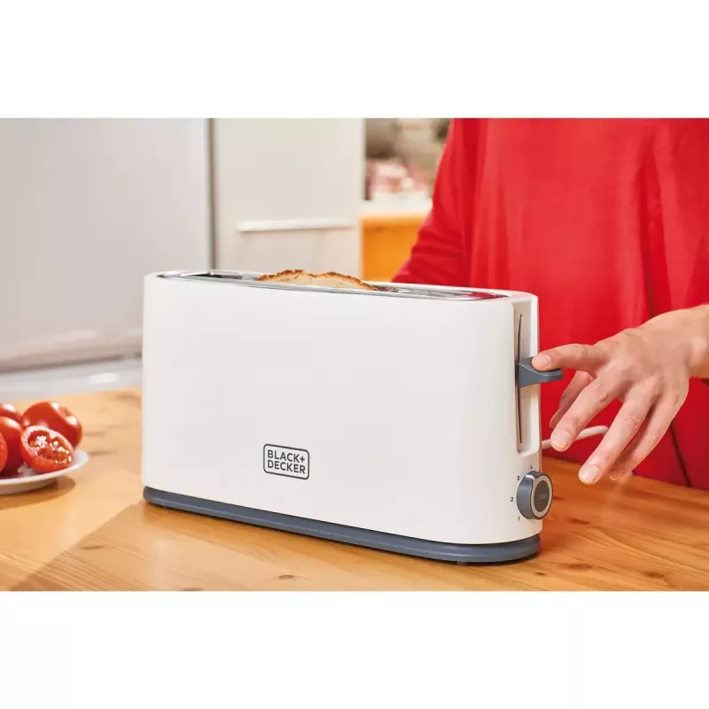 Toaster Black & Decker BXTO1001E 1-slice 1000 W White, 7 browning levels, long slot