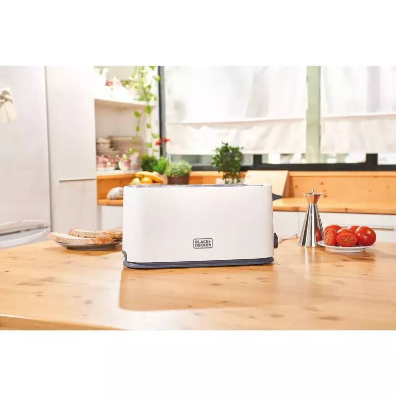 Toaster Black & Decker BXTO1001E 1-slice 1000 W White, 7 browning levels, long slot