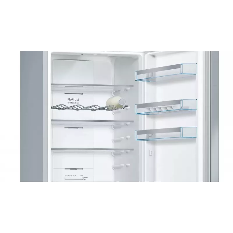 Bosch Serie 4 KGN397IEQ fridge-freezer Freestanding 368 L Stainless steel