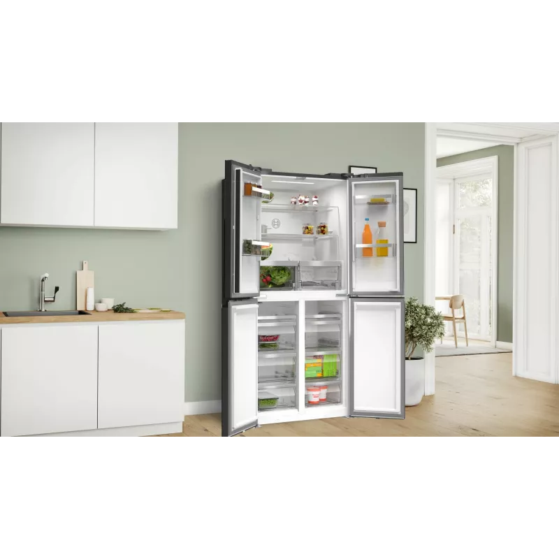Bosch Serie 4 KMC85LBEA side-by-side refrigerator Freestanding 547 L Black