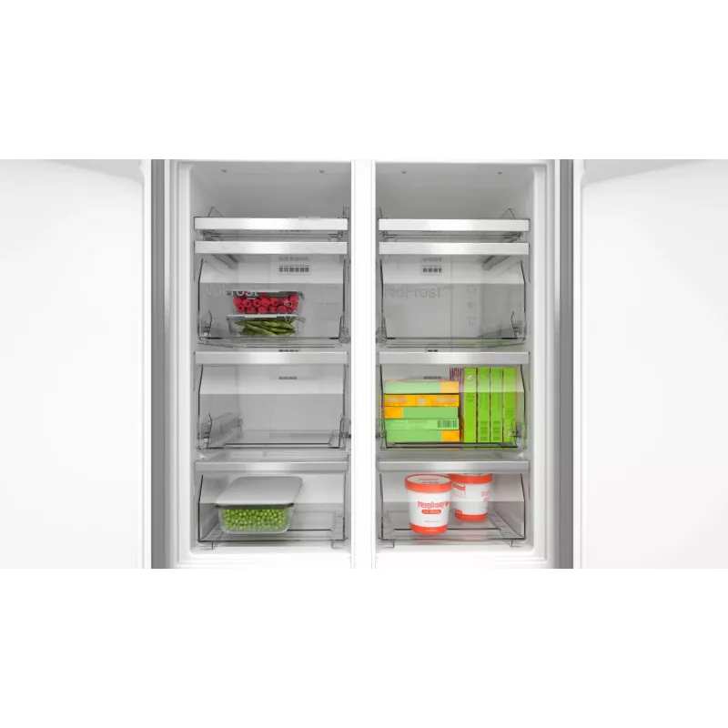 Bosch Serie 4 KMC85LBEA side-by-side refrigerator Freestanding 547 L Black