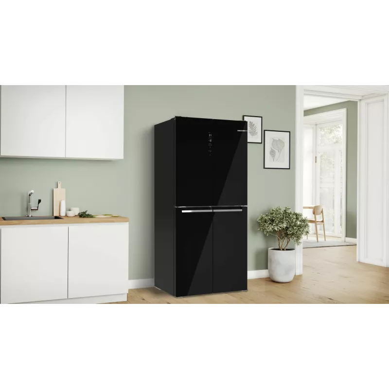 Bosch Serie 4 KMC85LBEA side-by-side refrigerator Freestanding 547 L Black
