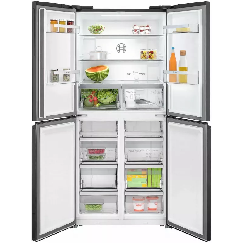 Bosch Serie 4 KMC85LBEA side-by-side refrigerator Freestanding 547 L Black