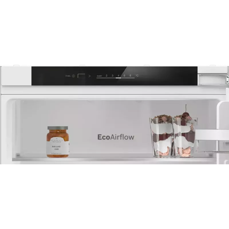 Built-in fridge-freezer Bosch Serie 4 KIV86VFE1 — 267 L total (183 L fridge / 84 L freezer), bottom freezer, white
