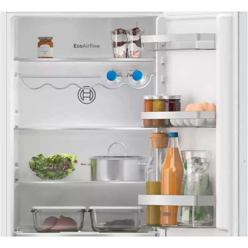 Built-in fridge-freezer Bosch Serie 4 KIV86VFE1 — 267 L total (183 L fridge / 84 L freezer), bottom freezer, white