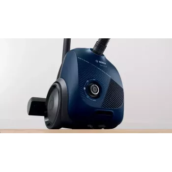 Cylinder vacuum Bosch Serie 2 BGBS2BU1T — 850 W, 3.5 L dust bag, 8 m radius, blue
