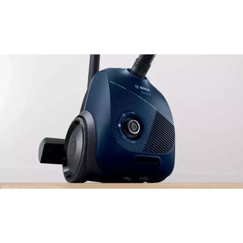 Cylinder vacuum Bosch Serie 2 BGBS2BU1T — 850 W, 3.5 L dust bag, 8 m radius, blue