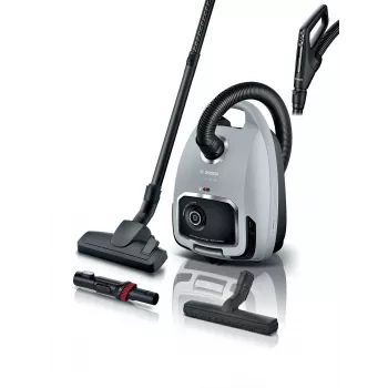 Cylinder vacuum Bosch Serie 6 BGB6X330 — 600 W, HEPA 13, 4 L dust bag, for hard floors and carpets, 6 kg, grey/black