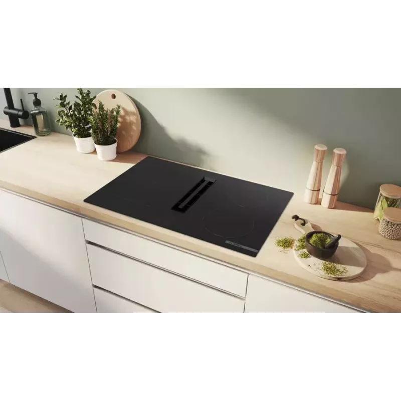 Induction hob Bosch Serie 4 PVS811B16E, 80 cm, 4-zone touch control, frameless, black
