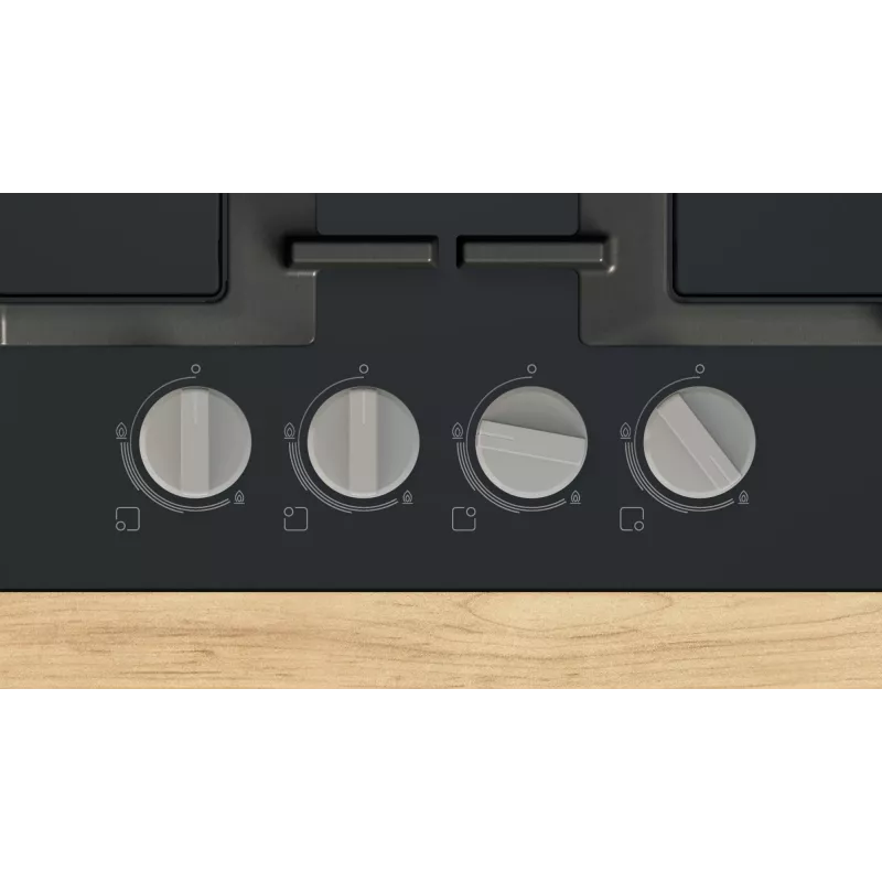 Bosch Serie 4 PNP6B6K40 hob Black Built-in 60 cm Gas 4 zone(s)