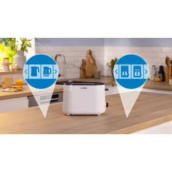 Bosch TAT2M121 toaster 6 2 slice(s) 950 W White