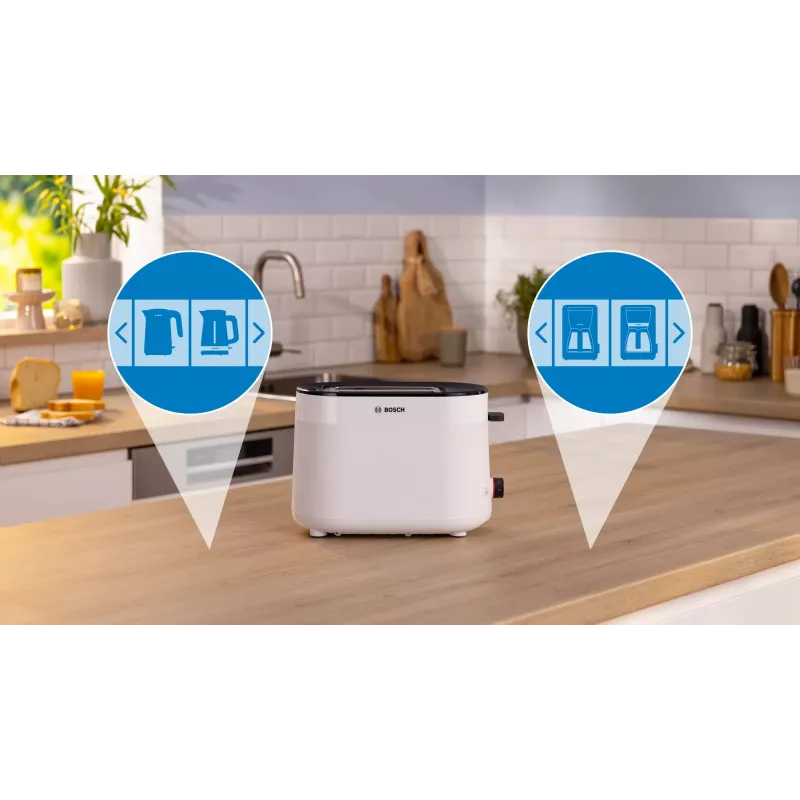 Bosch TAT2M121 toaster 6 2 slice(s) 950 W White