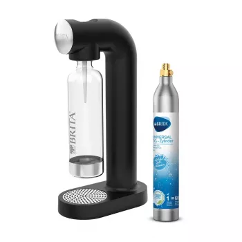 Soda maker BRITA sodaONE Black Silver — saturator, 60 L performance, BPA-free, 450×129×240 mm