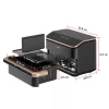 Cosori Dual Blaze Twinfry Chef Edition Double 10 L Stand-alone 2800 W Hot air fryer Dark Grey, Rose gold