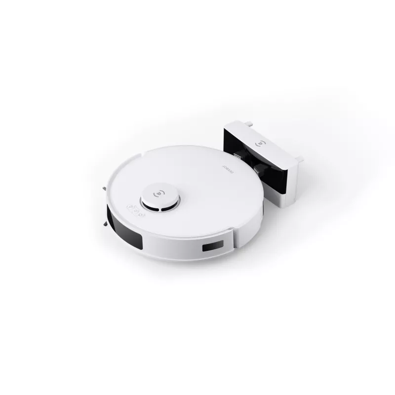 Robot vacuum cleaner Ecovacs Deebot N20 Plus — bagless 0.4 L dust, 0.22 L water, 5200 mAh, 300 min, 96 mm height, white