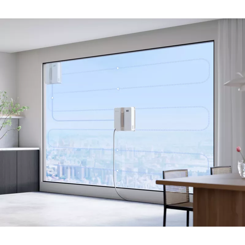 Window cleaning robot Ecovacs Winbot Mini — battery 3000 mAh, suction 7500 Pa, water tank 0.06 L, brushless motor, app support