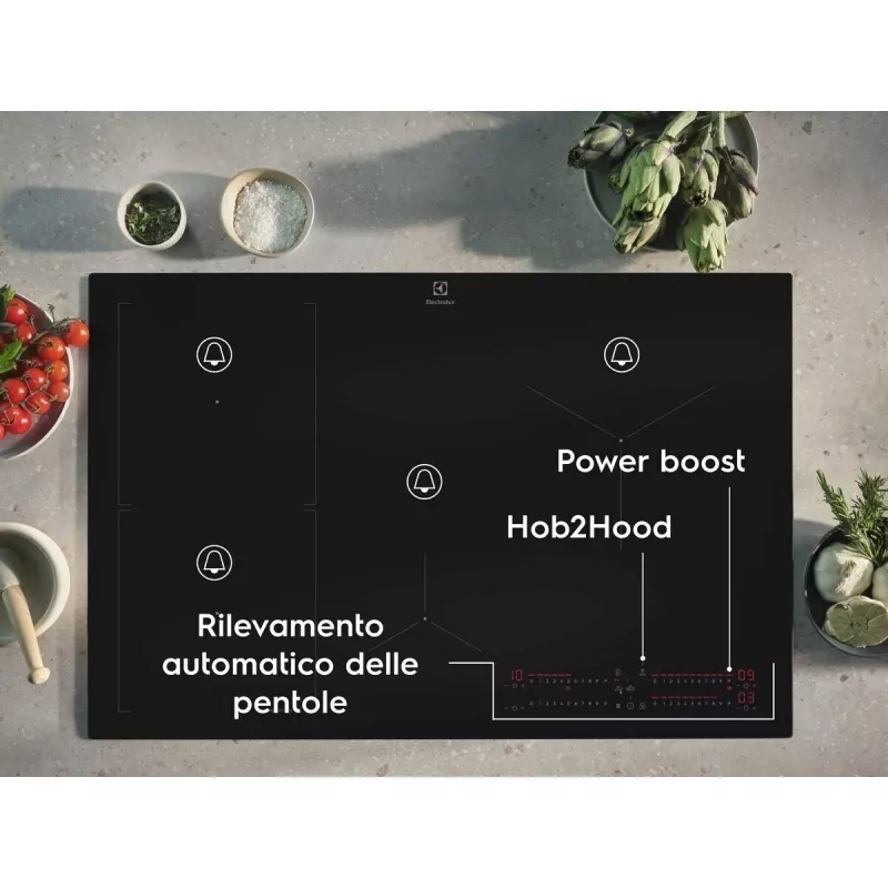 Electrolux Serie 700 EIS62453 Black Built-in 60 cm Zone induction hob 4 zone(s)