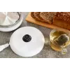 Electric kettle Eldom C510B 1.7 L 2200 W White — glass and plastic housing, button lid, cordless 360° base